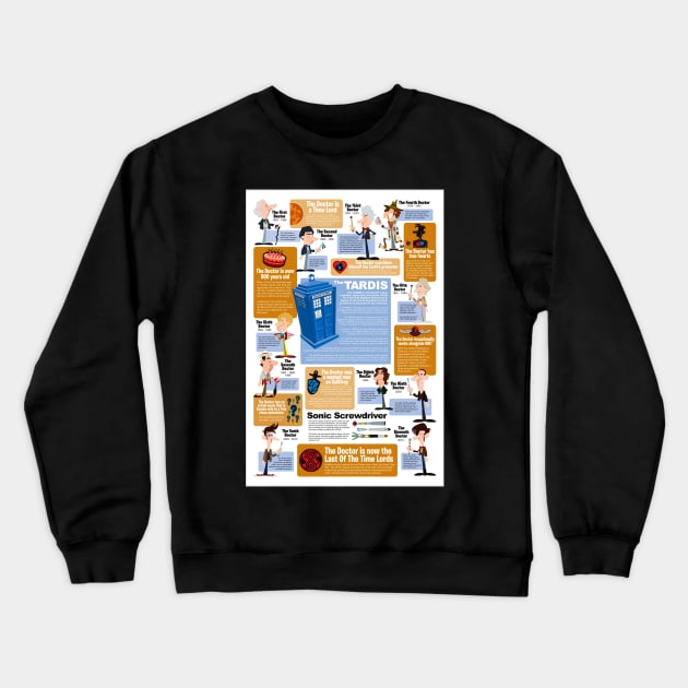 Doctor Who Infographic Crewneck Sweatshirt by marat